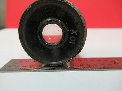 ANTIQUE ERNST LEITZ  "10x" EYEPIECE MICROSCOPE PART OPTICS AS PICTURED #B1-A-48