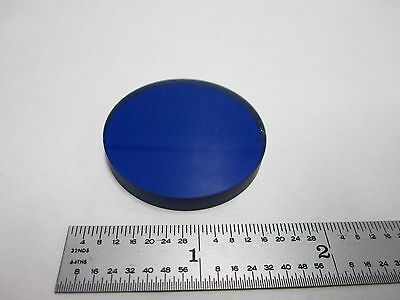 OPTICAL ROUND BLUE FILTER [chipped]  LASER OPTICS AS IS BIN#Q4-R-31