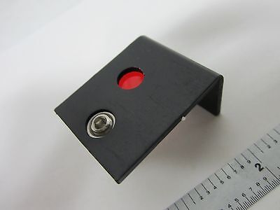 OPTICAL RED FILTER MOUNTED LASER OPTICS AS IS BIN#55-19