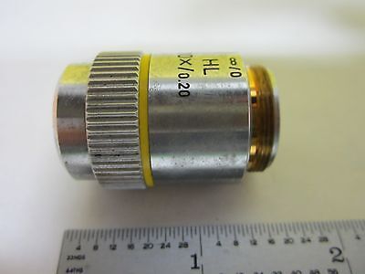 MICROSCOPE PART OBJECTIVE LEITZ GERMANY HL 10X INFINITY OPTICS AS IS BIN#N8-91