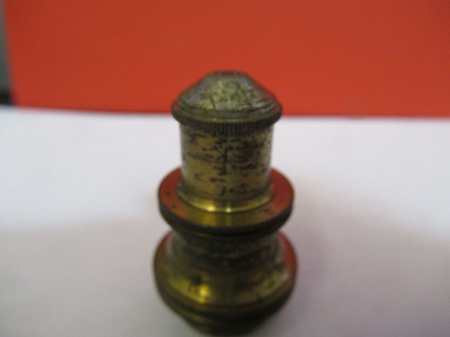 BAUSCH LOMB ANTIQUE BRASS OBJECTIVE MICROSCOPE PART AS PICTURED  Q3-B-13