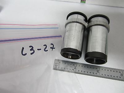 LOT 2 EA LEITZ GERMANY EYEPIECES PERIPLAN 10X MICROSCOPE PART OPTICS BIN#L3-27