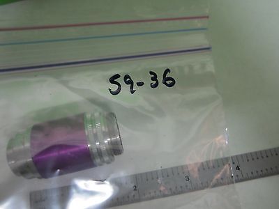 MICROSCOPE PART OBJECTIVE LEITZ 100X PURPLE ?? OPTICS AS IS S9-36