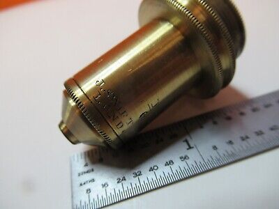 ANTIQUE BRASS OBJECTIVE SWIFT UK 1/6 MICROSCOPE PART AS PICTURED &16-B-25