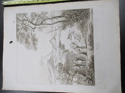 ANTIQUE ETCHING ITALIA ROME CIRCA 1810 GASPARD DUGHET PIETRO PARBONI AS PIC vii