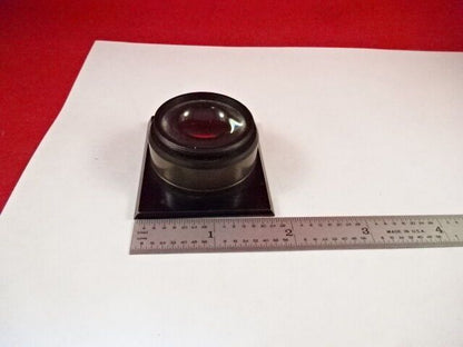 UNKNOWN LENS OPTICAL BRASS MOUNTED MICROSCOPE PART OPTICS AS IS &33-A-53