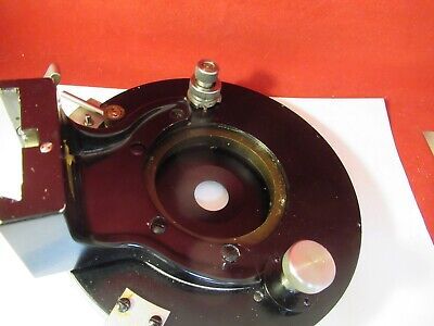 ZEISS GERMANY TABLE STAGE POL POLARIZER ROTATABLE MICROSCOPE PART AS PIC &13-50