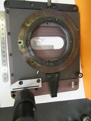 LEICA DMRB XY STAGE TABLE ROTABLE GERMANY MICROSCOPE PART AS PICTURED R7-A-47