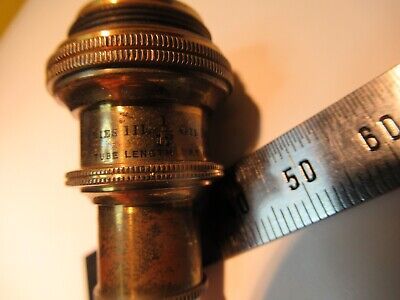 ANTIQUE BRASS OBJECTIVE BAUSCH LOMB 1/12 OPTICS MICROSCOPE as pictured &14-C-02