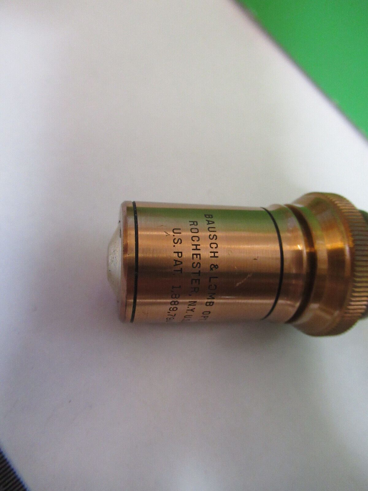 ANTIQUE BRASS BAUSCH LOMB APO 3mm /215 OBJECTIVE MICROSCOPE AS PICTURED #H3-A-17