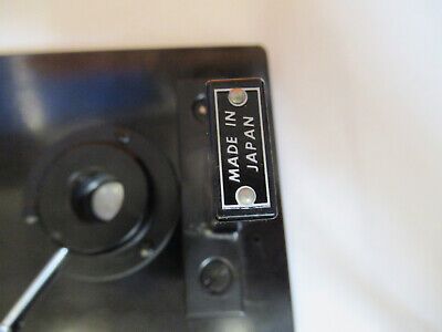 UNITRON JAPAN STAGE TABLE + IRIS DIAPHRAGM MICROSCOPE PART AS PICTURED &4B-FT-09