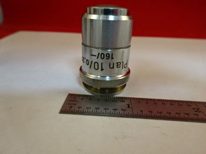 MICROSCOPE PART OBJECTIVE REICHERT AUSTRIA 10X OPTICS AS IS #37-A-06