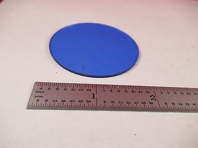 OPTICAL LARGE BLUE GLASS FILTER ZEISS OPTICS AS PICTURED &W1-A-17