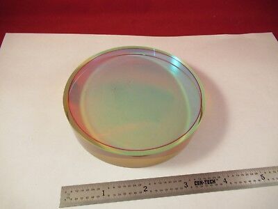 OPTICAL 4" DIA ZERODUR FLAT COATED DICHROIC SPECTRA PHYSICS PRO OPTICS &M3-A-06