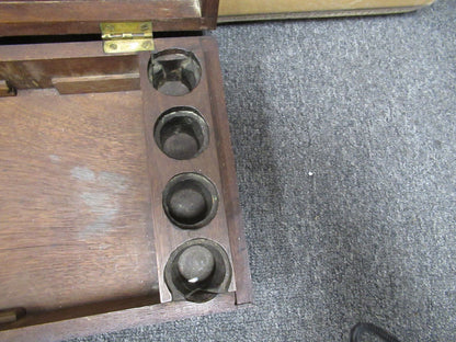 ANTIQUE EMPTY WOOD BOX GRUNOW MICROSCOPE PART AS PICTURED LOB