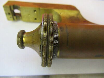 ANTIQUE BAUSCH LOMB STAGE BRASS SUPPORT MICROSCOPE PART AS PICTURED &8Z-A-72