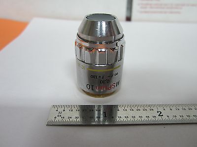 MICROSCOPE PART OBJECTIVE OLYMPUS MSPLAN 10X JAPAN INFINITY OPTICS BIN#B4-Z-9