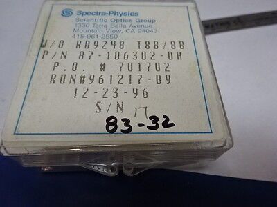 SPECTRA PHYSICS WEIRD COATED LENS TRUNCATED OPTICAL OPTICS AS PICTURED &83-32