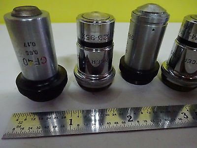 LOT MICROSCOPE PART OBJECTIVE ASSORTED OPTICS BIN#X5-15