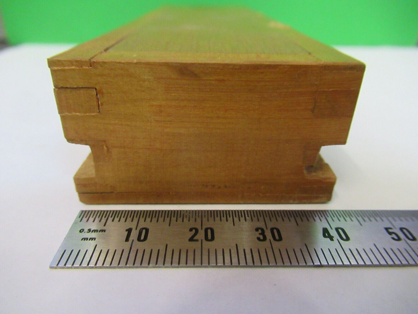 ANTIQUE SEIBERT WOOD SAMPLE CONTAINER MICROSCOPE PART AS PICTURED #R1-B-36