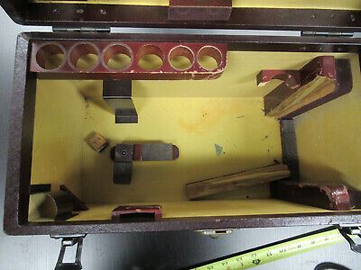 EMPTY WOOD CABINET for ANTIQUE BAUSCH LOMB MICROSCOPE PART AS PICTURED &TC5 a