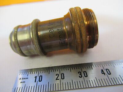 ANTIQUE ERNST LEITZ 1/12 BRASS OBJECTIVE MICROSCOPE PART AS PICTURED R7-A-56