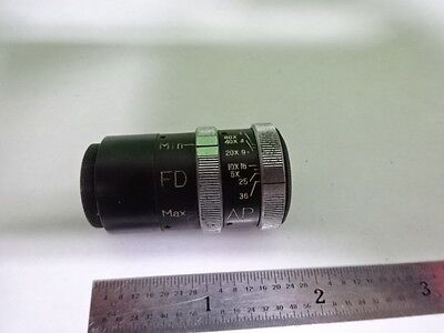 MICROSCOPE PART OBJECTIVE END PIECE FD DIAPHRAGM OPTICS AS IS #AF-81