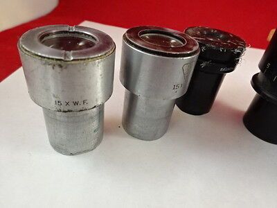 FOR PARTS MICROSCOPE PART LOT EYEPIECES OCULAR OPTICS AS IS BIN#T1-B-08