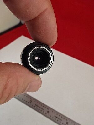 MICROSCOPE PART OBJECTIVE 1X + FIBER GLASS GUIDE OPTICS AS IS #AM-20