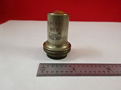 MICROSCOPE PART ANTIQUE BRASS OBJECTIVE CARL ZEISS JENA OPTICS AS IS N5-A-15