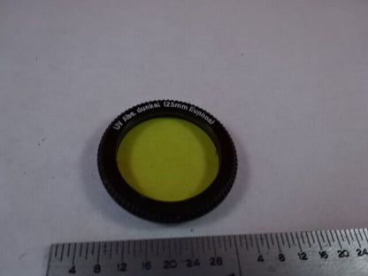 UV-ABS. DUNKEL FILTER 25mm EUPHOS OPTICS MIKROSKOP TEIL WIE BESEHEN #Z4-A-04