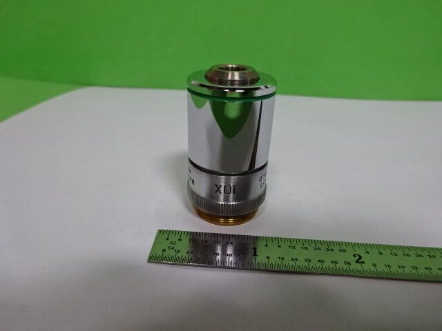 MICROSCOPE INDUSTRIAL OBJECTIVE BAUSCH LOMB FLAT FIELD 10X OPTICS AS IS #AF-E-51