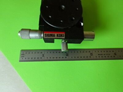 SIGMA KOKI ROTATABLE OPTICAL LASER STAGE MICROMETER PRO OPTICS AS IS #L5-B-09