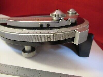 ZEISS GERMANY TABLE STAGE POL POLARIZER ROTATABLE MICROSCOPE PART AS PIC &13-50