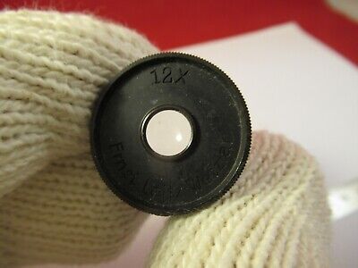 ANTIQUE ERNST LEITZ 12X OPTIC EYEPIECE GERMANY MICROSCOPE PART &FT-4-07B