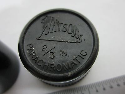 MICROSCOPE PART EMPTY OBJECTIVE CONTAINER WATSON LONDON COLLECTABLE BIN#P5-58