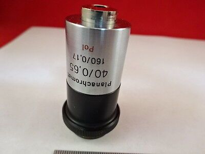 MICROSCOPE PART ZEISS POLARIZER OBJECTIVE 40X POL OPTICS AS IS B#X6-B-08