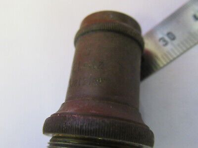 ANTIQUE BRASS LEITZ GERMANY OBJECTIVE "3" MICROSCOPE PART AS PICTURED F6-B-112