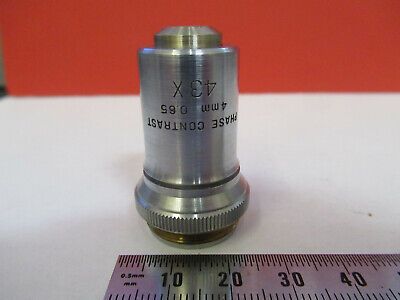 BAUSCH LOMB PHASE CONTRAST OBJECTIVE 43X MICROSCOPE PART AS PICTURED Q3-B-66