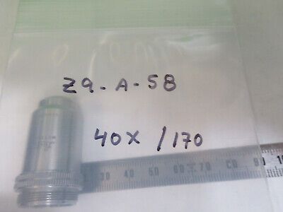 LEITZ WETZLAR OBJECTIVE 40X /170 OPTICS MICROSCOPE PART AS PICTURED #Z9-A-58