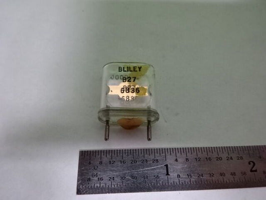 ANTIQUE QUARTZ RADIO CRYSTAL BLILEY ELECTRIC GLASS B27 3 MHz FREQUENCY  #AQ-48