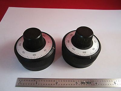 LOT 2 EA OPTICAL MICROSCOPE PART KNOBS ZEISS GERMANY OPTICS BIN#8Z