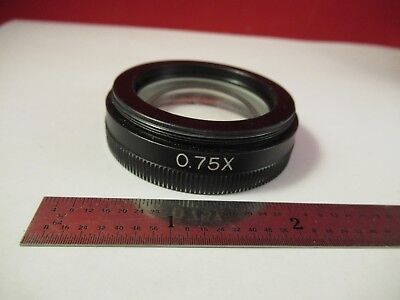 OLYMPUS JAPAN STEREO OBJECTIVE LENS 0.75X WD 100mm OPTICS MICROSCOPE PART FT1-42