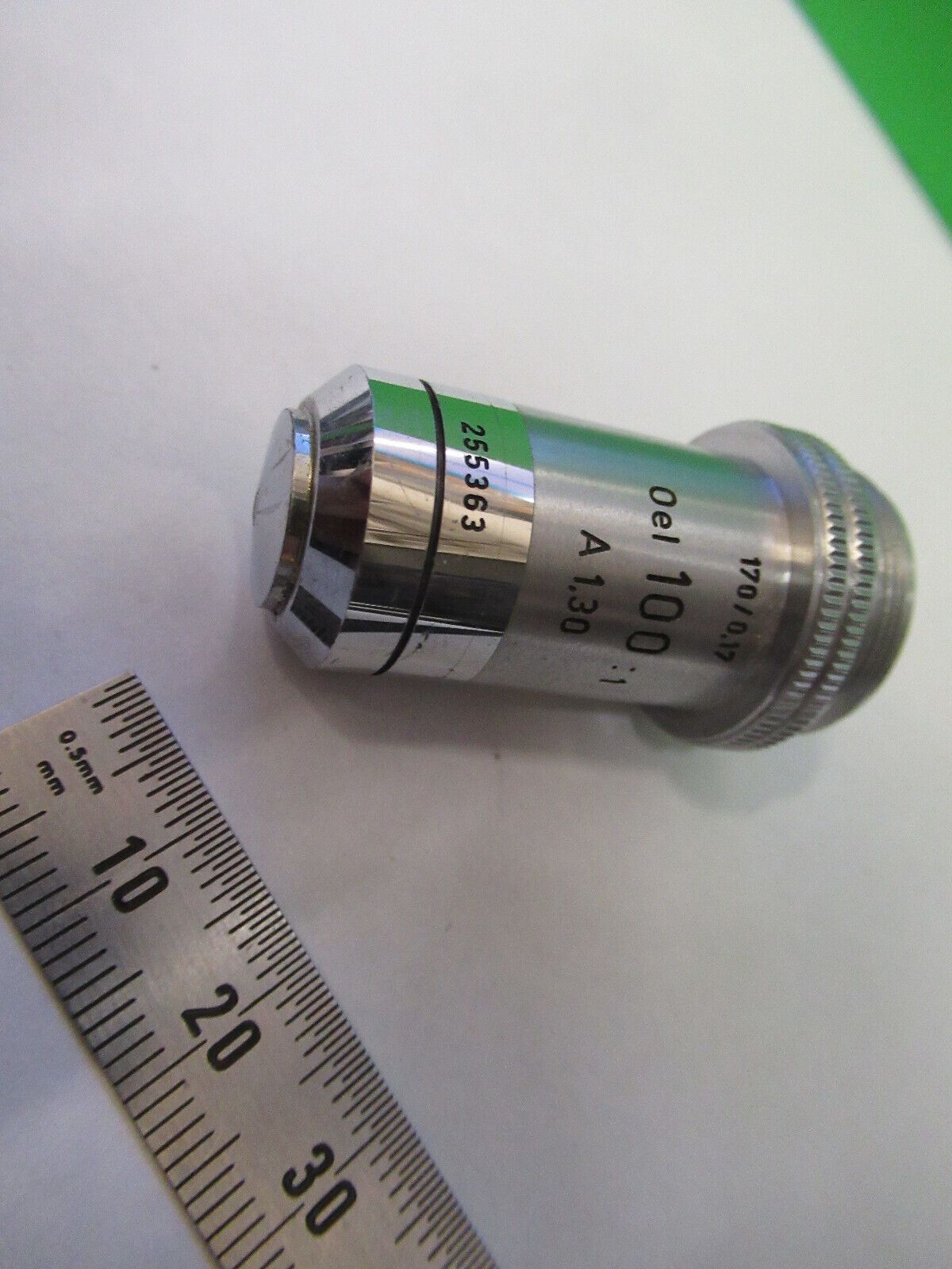 LEITZ WETZLAR OBJECTIVE 100X /170 OPTICS MICROSCOPE  PART AS PICTURED #R7-B-87A