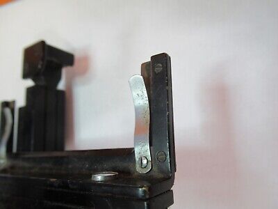 ANTIQUE BAUSCH LOMB STAGE CLIPS MICROMETER XY MICROSCOPE AS PICTURED &7B-B-67