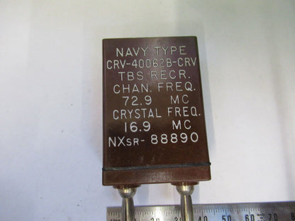 NAVY TYPE ANTIQUE QUARTZ CRYSTAL FREQUENCY CONTROL AS PICTURED Z6-A-77