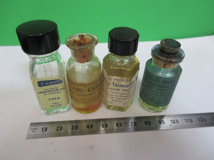 LOT IMMERSION OIL BOTTLE BAUSCH LOMB ANTIQUE MICROSCOPE PART AS PICTURED W5-B-43