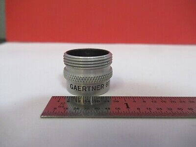 GAERTNER OBJECTIVE LENS 80mm EFL MICROSCOPE PART OPTICS AS PICTURED &B9-A-15