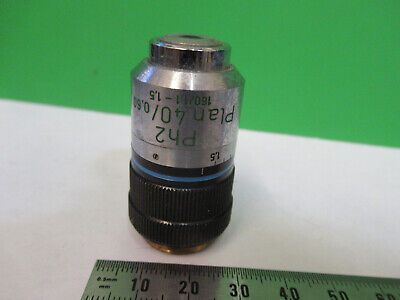 ZEISS GERMANY PHASE PH2 40X LENS OBJECTIVE MICROSCOPE PART AS PICTURED &Q9-A-106