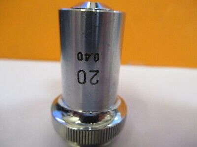 UNKNOWN MAKER OBJECTIVE 20X OPTICS MICROSCOPE PART AS PICTURED &19-B-25